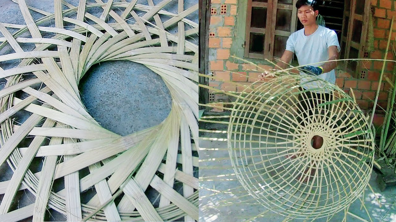 Techniques for making bamboo chicken cage by craftsmen