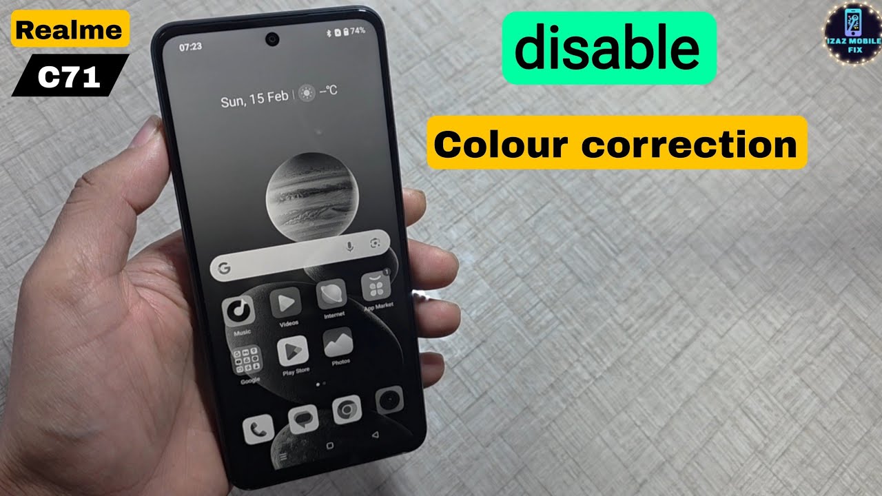 How To Disable Colour Correction In Realme C71 | Fix Screen Color Problem
