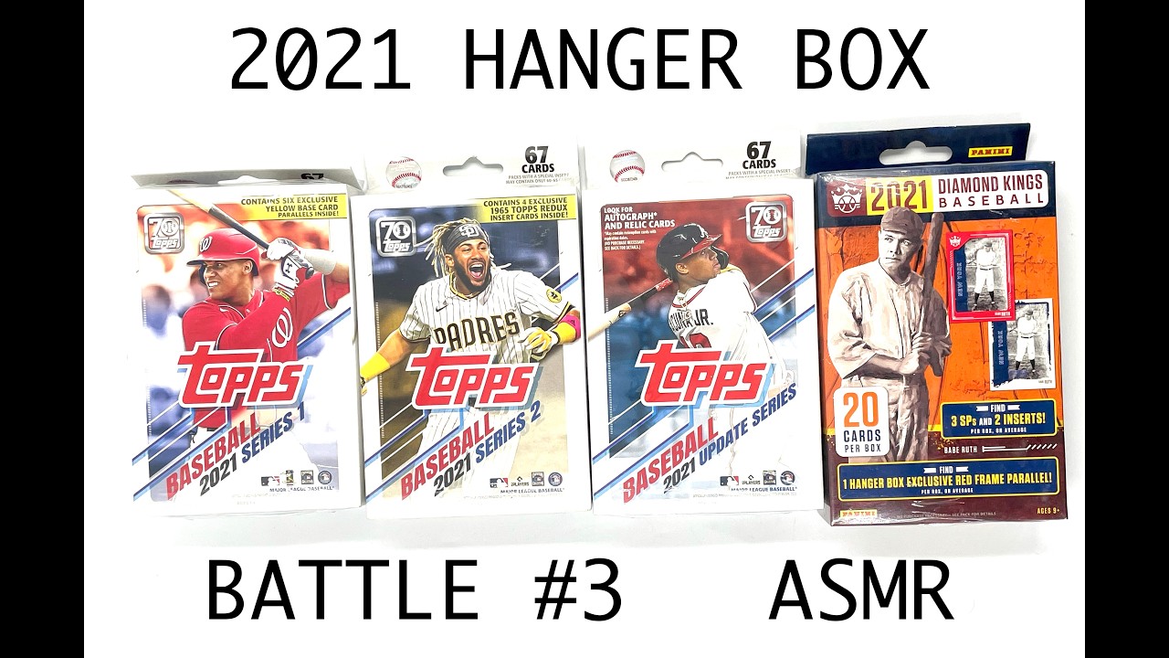 2021 Baseball Hanger Box Battle #3 ASMR Opening Topps Series 1, 2, Update and Panini Diamond Kings
