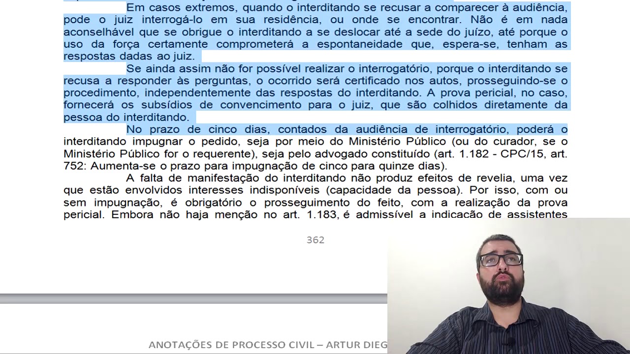Curatela dos Interditos - Da Interdição: arts  747 a 763 do CPC