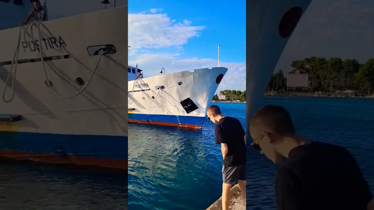 Jadrolinija ferry approaching island of Zlarin #jadrolinija #ferry