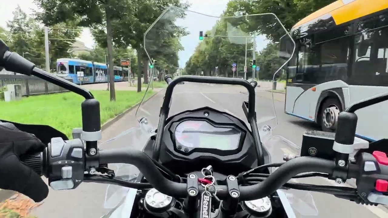 Benelli TRK 502 X POV Motorcycle view