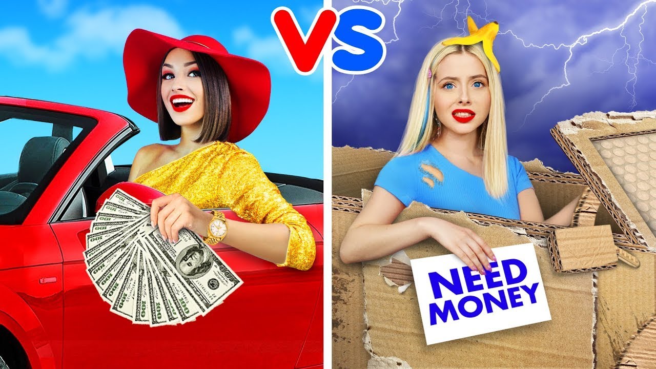 Reiches VS Armes M&auml;dchen! | Lustige Essensschlacht mit reichen und armen Snacks von RATATA