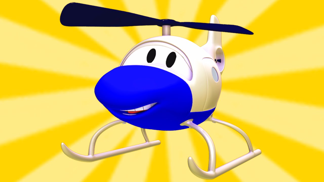 Tom la Grúa con el Helicóptero y los vehículos voladores en Auto City | Dibujos animados para niños
