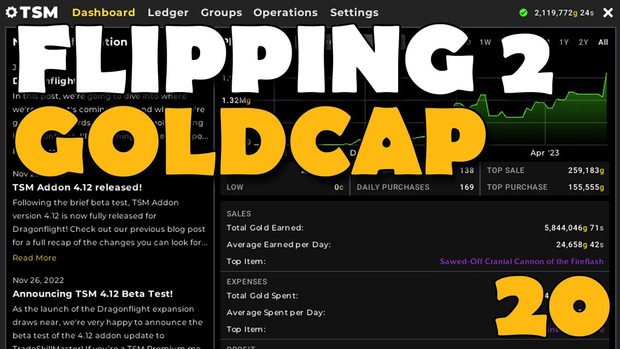 Flipping To Goldcap AH ONLY Challenge World of Warcraft - ep 20