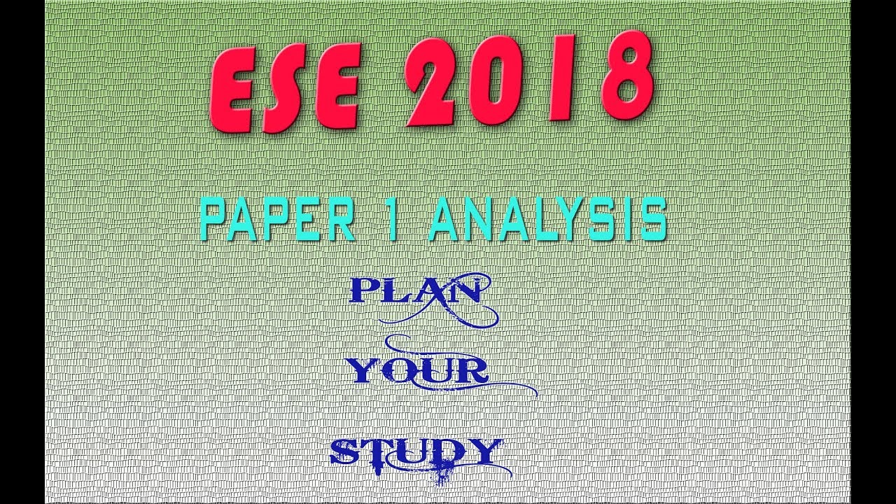ESE PRELIMES PAPER 1 SUBJECT WISE MARKS DISTRIBUTION