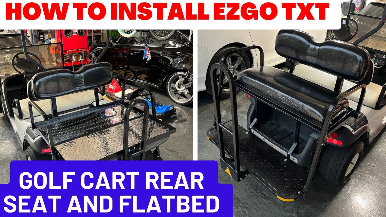 Как установить заднее сиденье для гольф-кара | Откидное сиденье EZGO TXT Medalist