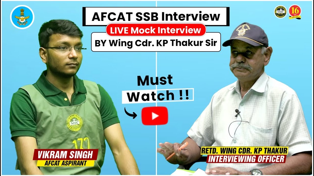 AFCAT SSB Interview Video | AFCAT Candidate Mock SSB Interview | Best SSB Mock Interview | MKC