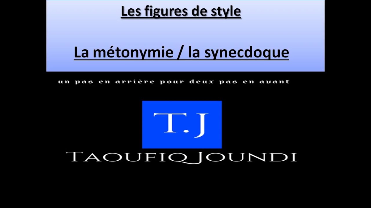 Les figures de style : La m&eacute;tonymie et la synecdoque