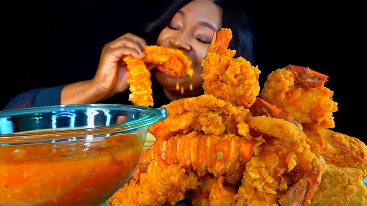 SEAFOOD BOIL MUKBANG | FRIED LOBSTER | MEGA PRAWN MUKBANG | Seafood | Mukbang