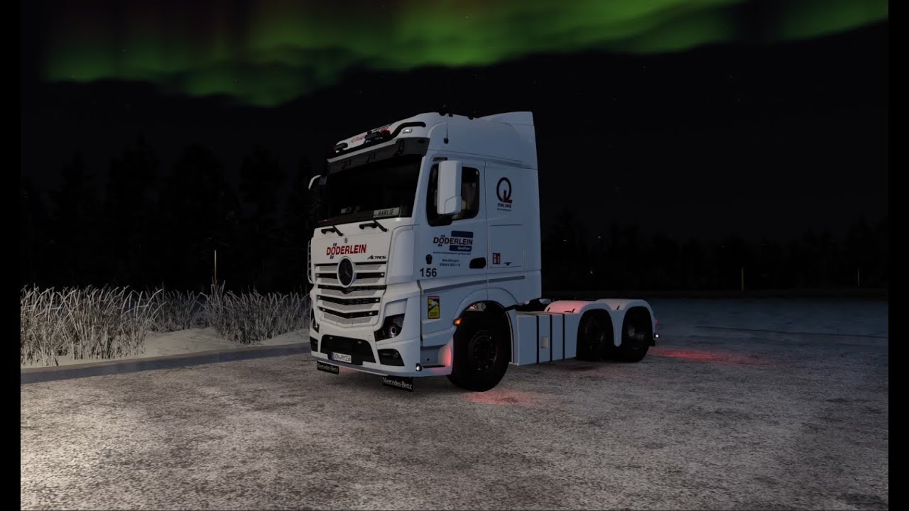 ❄️Frosty Finland❄️ Early morning haul cross Finland with beautiful northern lights ETS2 1.57