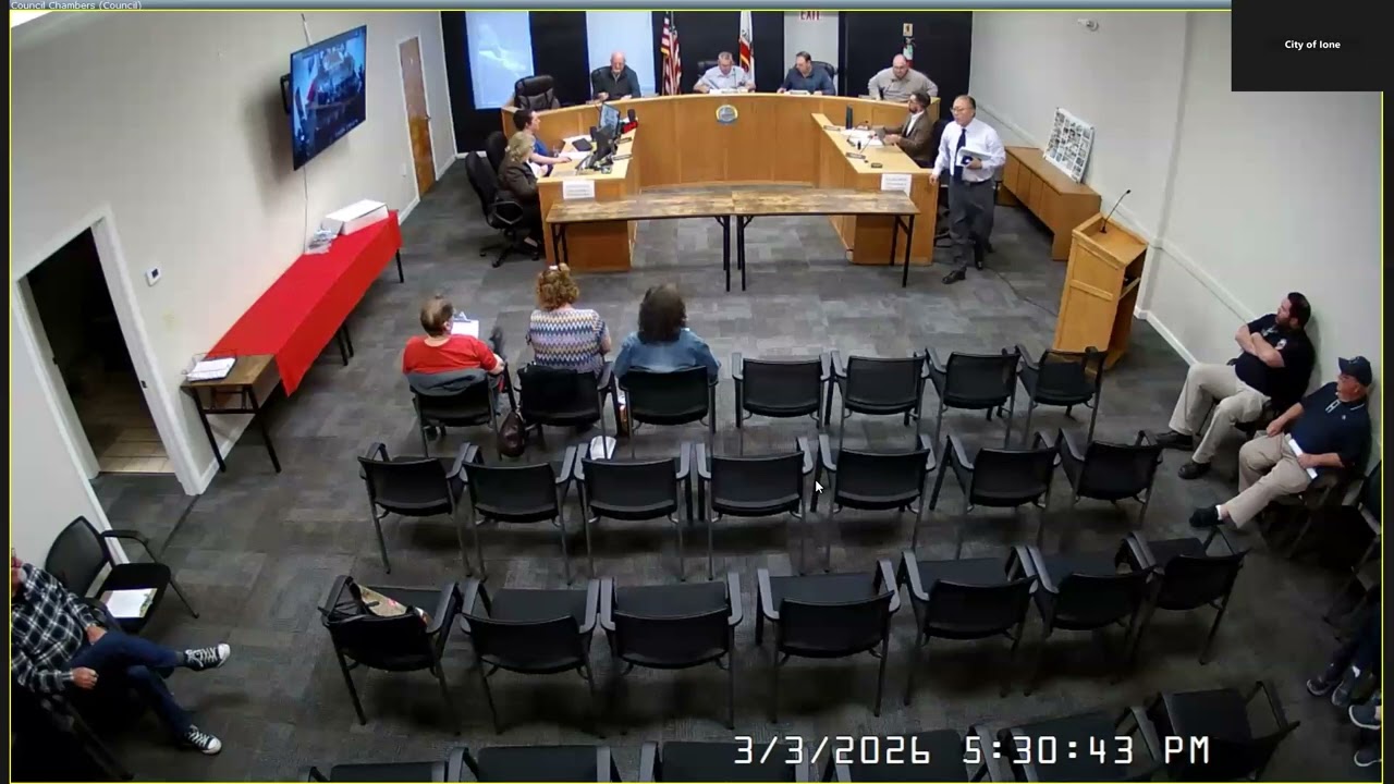 City of Ione: City Council Meeting March 3rd, 2026