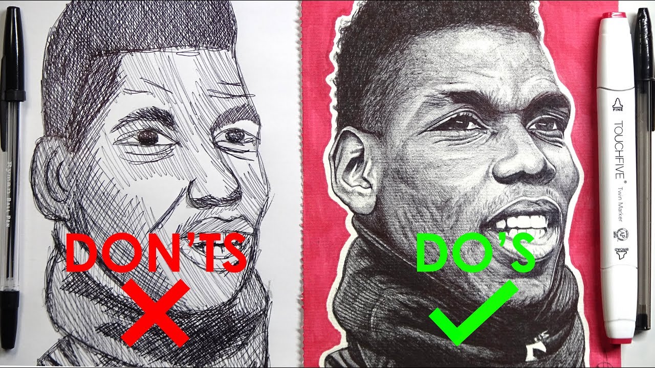 DO'S AND DON'TS | Ballpoint Pen Mistakes Killing Your Face Drawing Skills!
