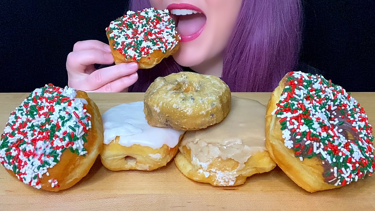 ASMR DONUTS MUKBANG (NO TALKING) *FRESH FROM THE BAKERY*