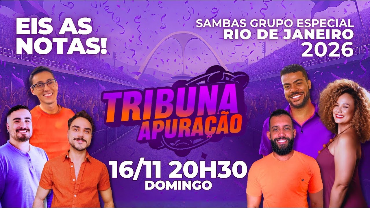 EIS AS NOTAS! Tem samba nota 10? | TRIBUNA APURA&Ccedil;&Atilde;O Rio Carnaval 2026 Sambas