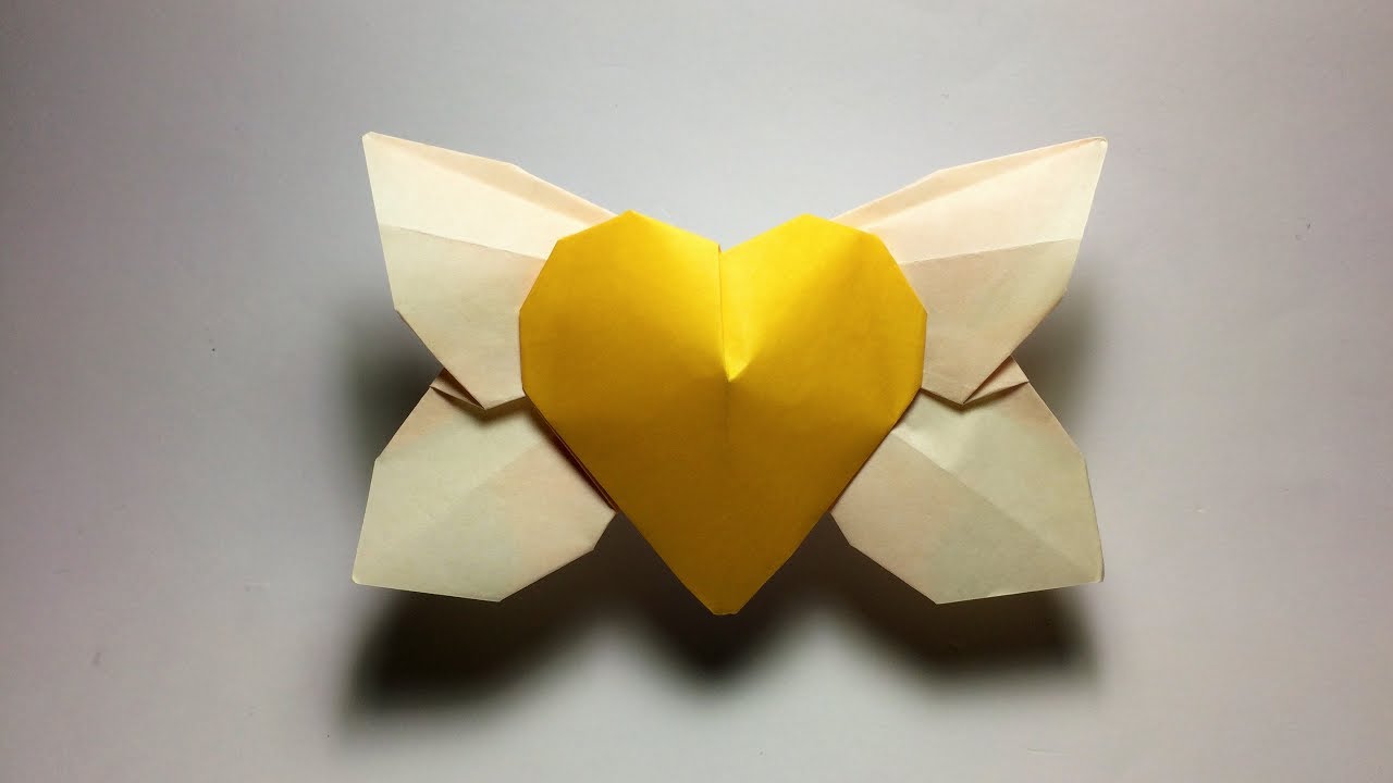 3D Heart: Origami Butterfly Heart by PaperPh2