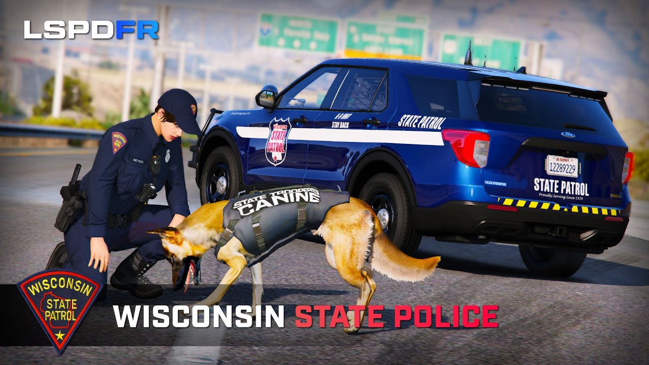 Wisconsin State Police | K9 Unit | Highway Traffic Enforcement | GTA5 LSPDFR