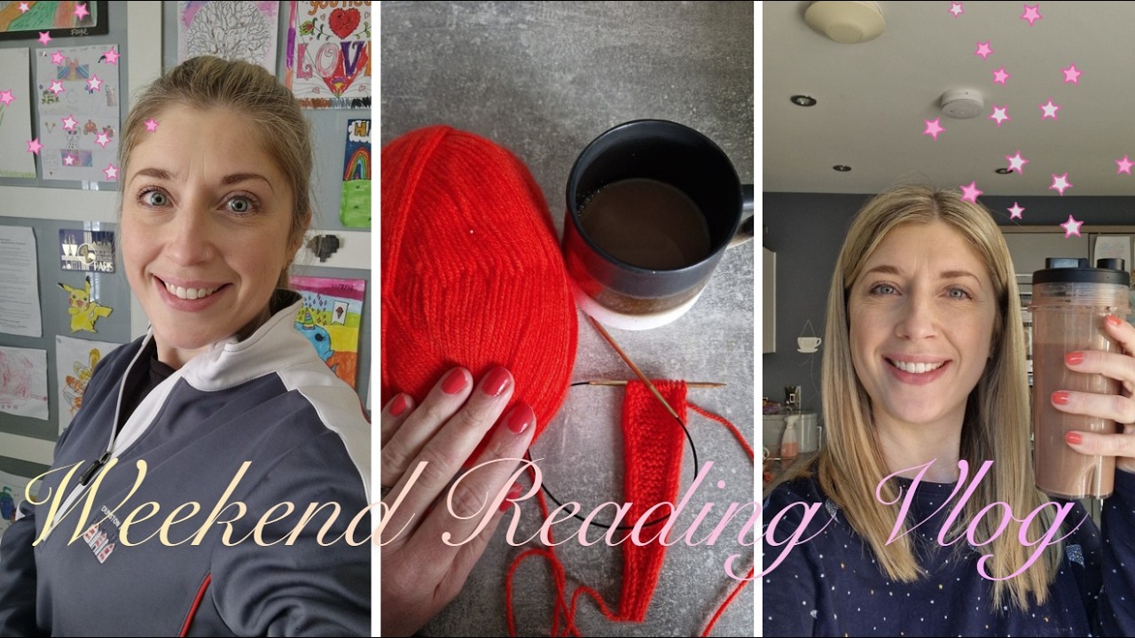 Reading, Knitting, Rain & Snow - Weekend Vlog | Your True Shelf #booktube #vlog #knitting #hrcyed