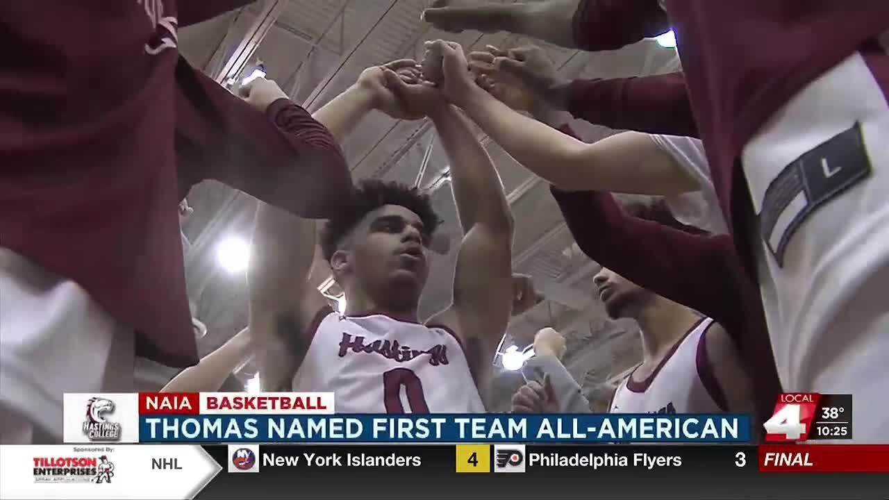 Hastings College's Reggie Thomas named NAIA MBB First Team All-American