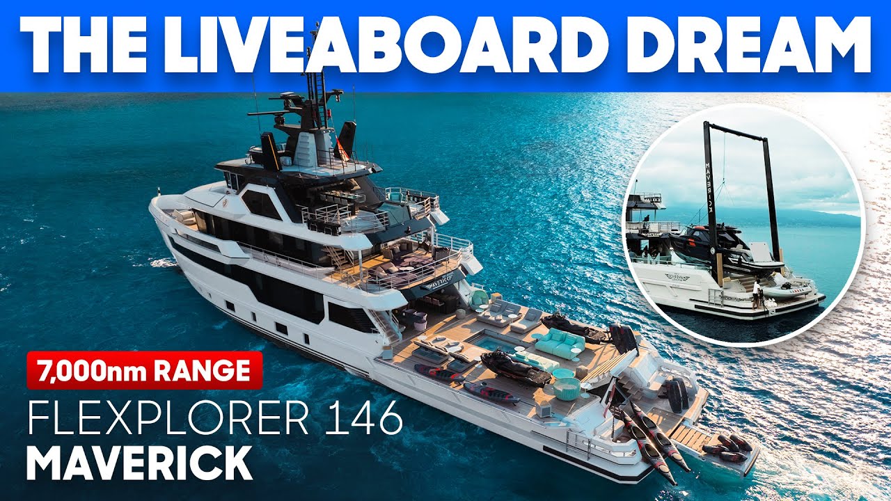 The ULTIMATE Liveaboard Superyacht? CdM Flexplorer 146 Maverick Tour & Review
