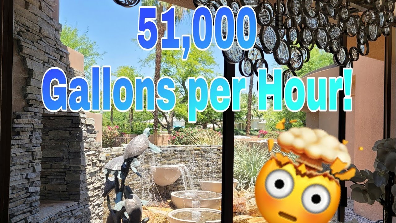 🤯 Insane 6 Pump - 51,000 Gallon Per Hour Celebrity Waterfall