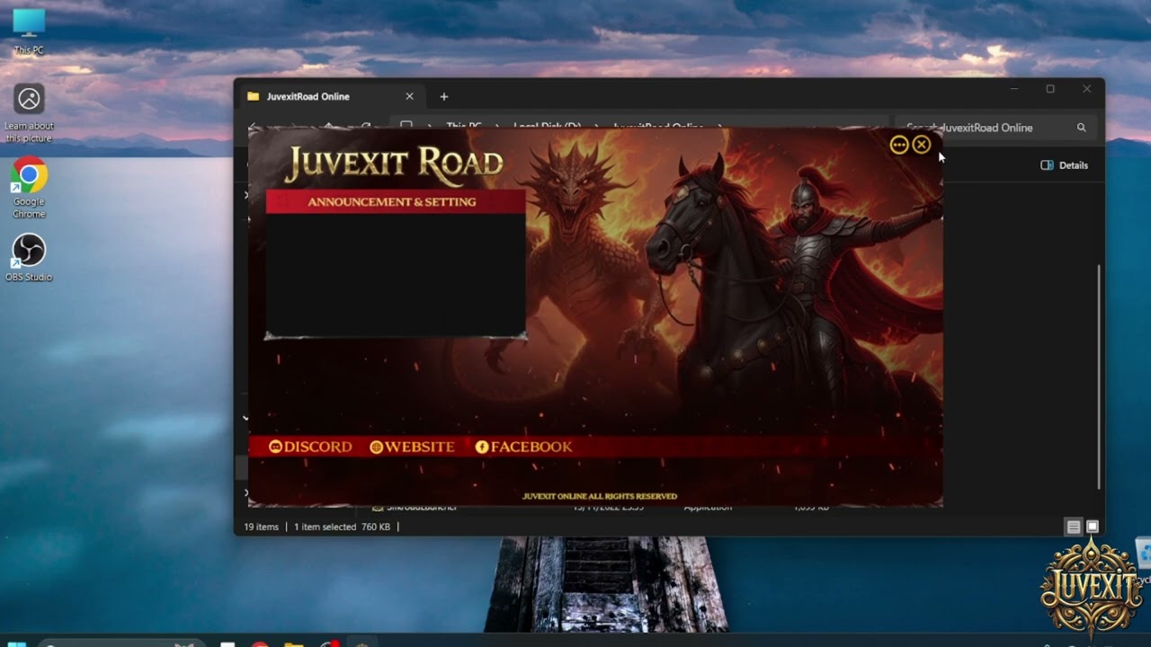 JuvexitRoad - Add Game to DEP in Windows 11 Fix Silkroad Launch Error