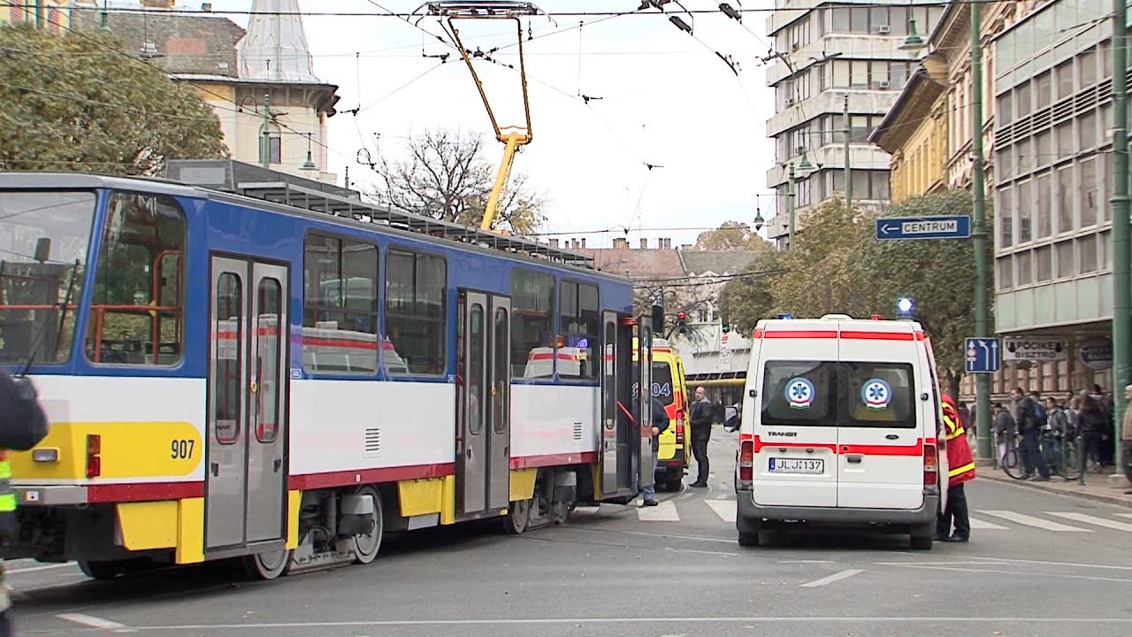 Szegedi Hírek - Villamosok ütköztek Szeged belvárosában - 2015.11.10.