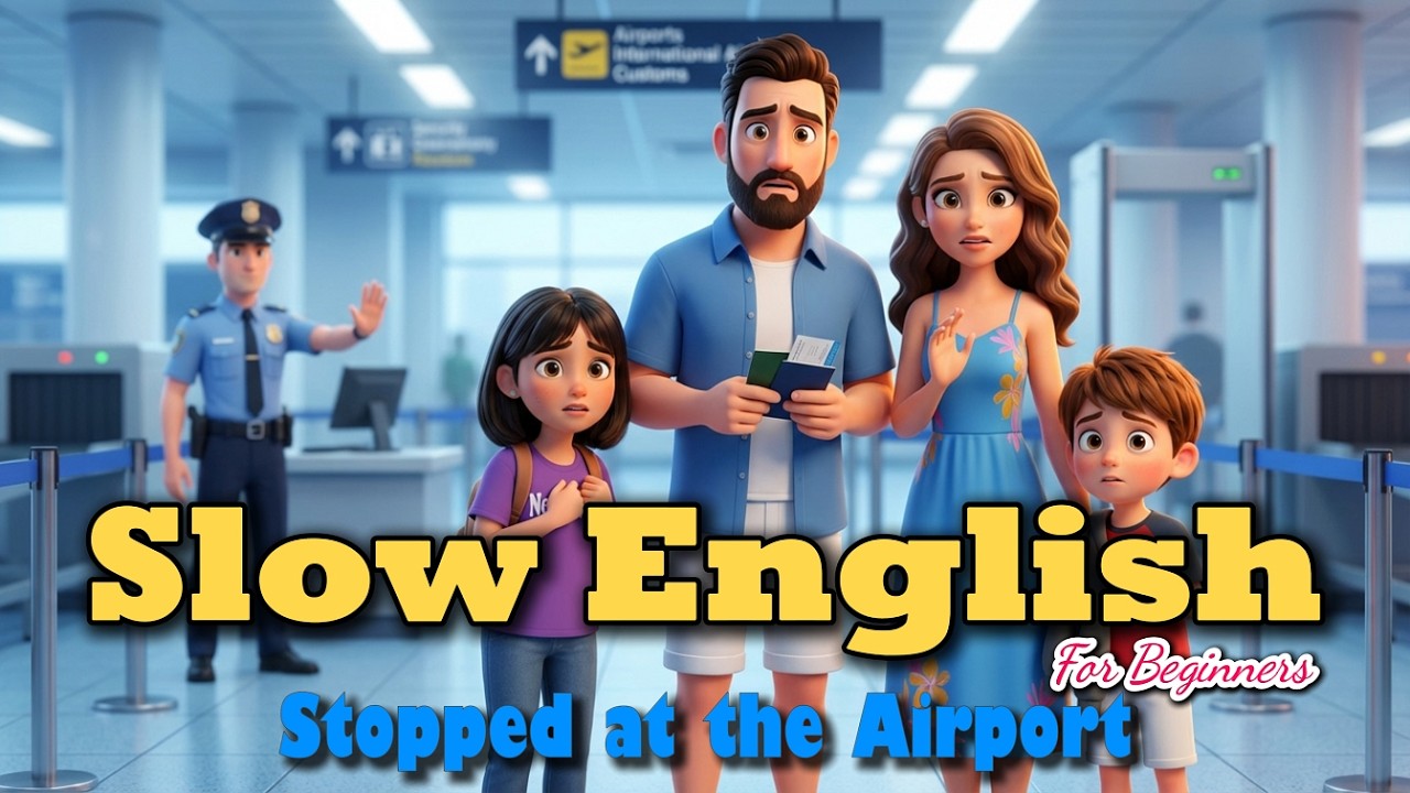 Days of My Family - ✈️ Caught at the Airport! | Easy English Listening Lessons | A1–A2 level