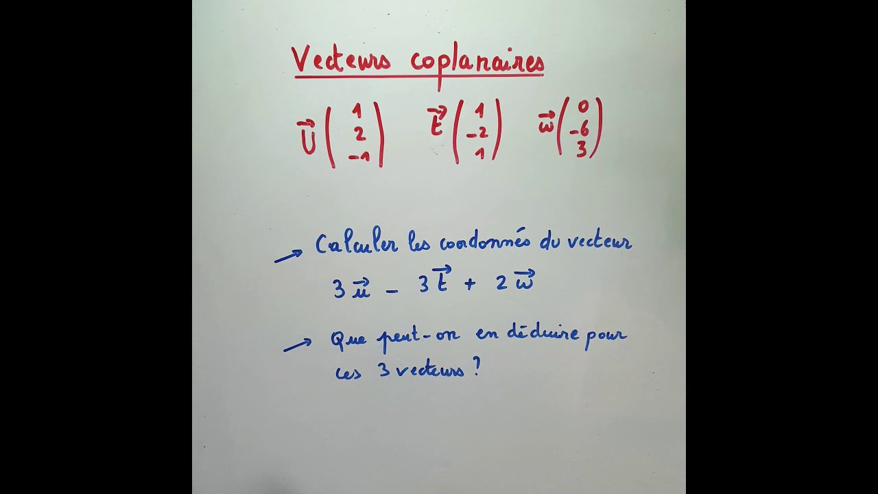 Calculer des sommes et différences de vecteurs (vecteurs coplanaires) - Terminale