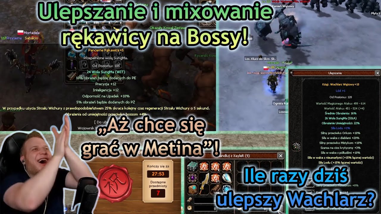 Sabal - Fart przy ulepszaniu Wężowego Wachlarza!, mixowanie Rękawicy oraz zbijanie Bossa - Metin2