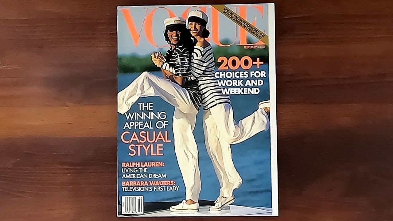 1992 February ASMR Magazine Flip Through: Vogue Naomi Campbell, Christy Turlington, Barbara Walters