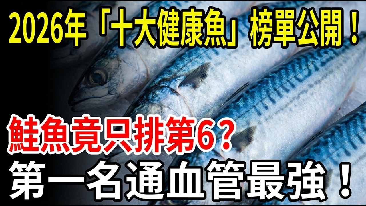 一條魚=三文魚3倍魚油！2026十大健康魚揭曉｜平價冠軍護心健腦，三文魚竟第6