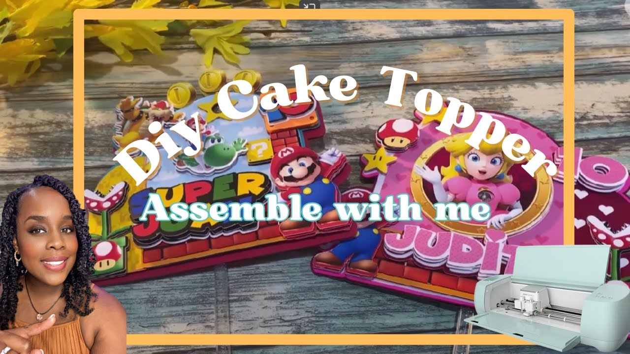 3D Cake Topper Tutorial | Cricut Design Space | Assemble with me | Crafting with Shaneda