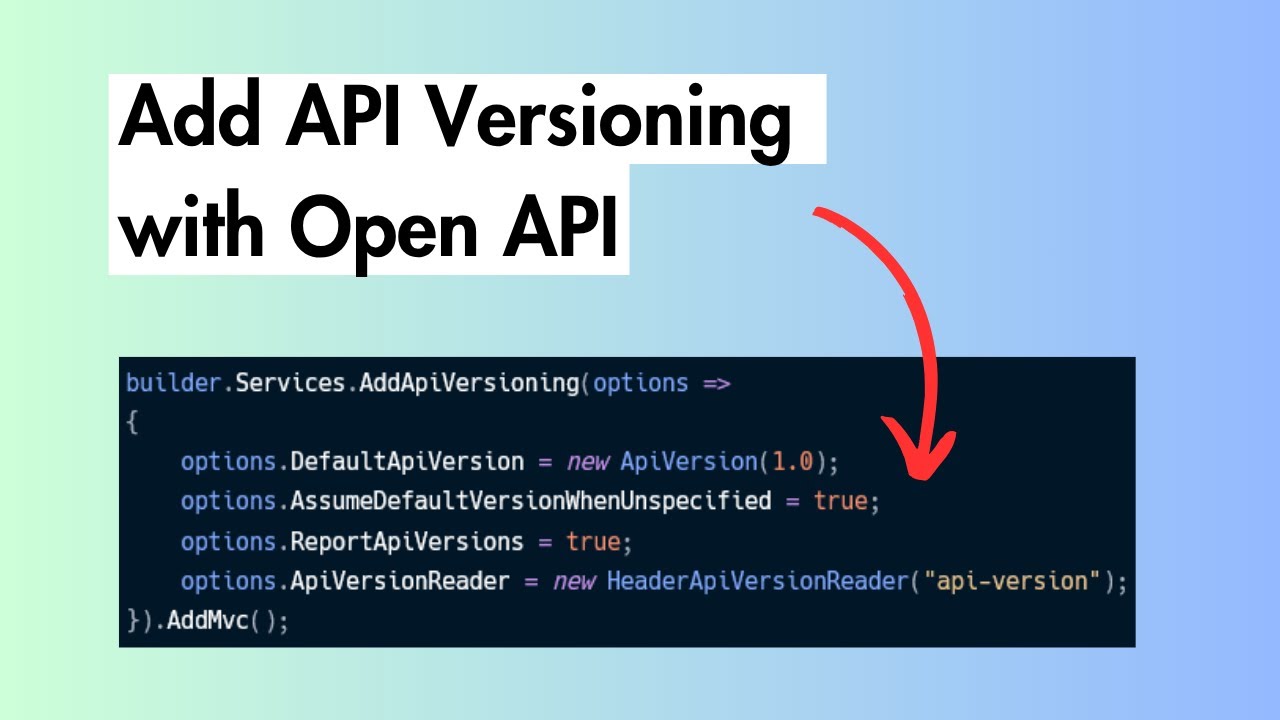 How to implement API Versioning in .NET web API project
