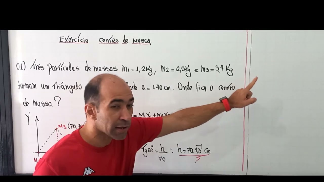 Resolução exercício centro de massa