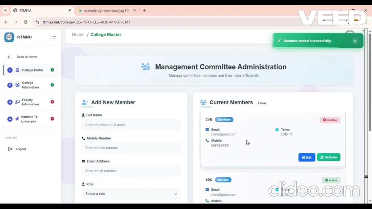 RTMNU College Registration Process