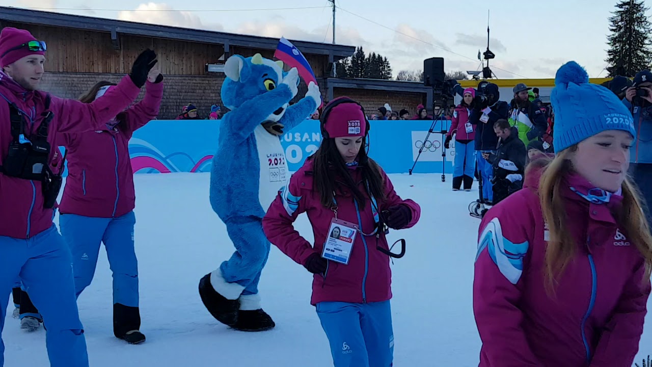 Podium  saut &agrave; ski JOJ Lausanne 2020 Les Tuffes
