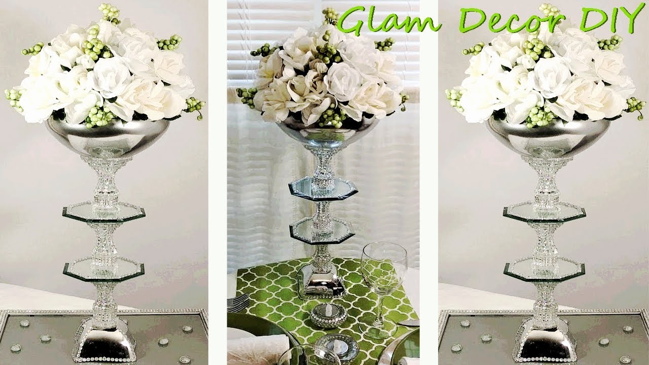 Dollar Tree DIY Glam Mirror Wedding Centerpiece