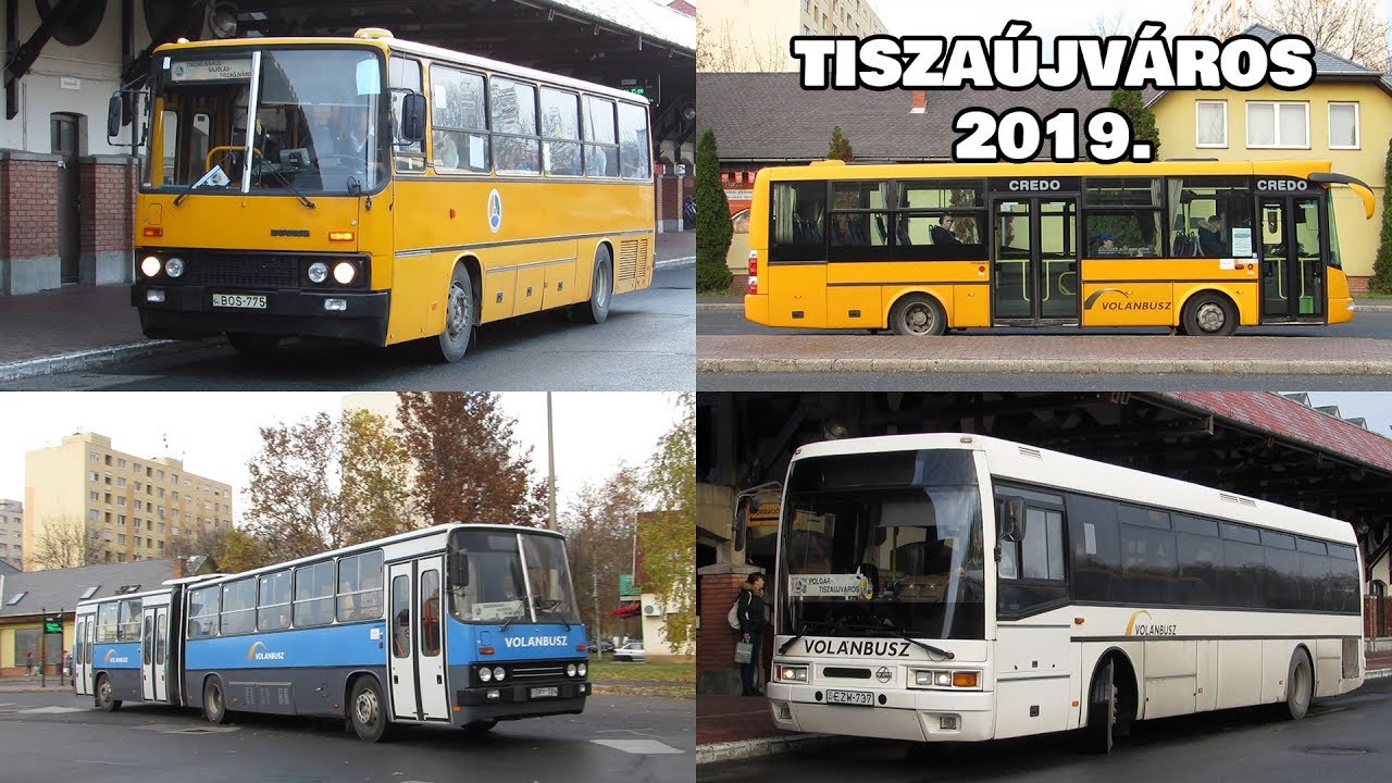 Ikarusok és még néhány busz Tiszaújvárosban hétfő délután