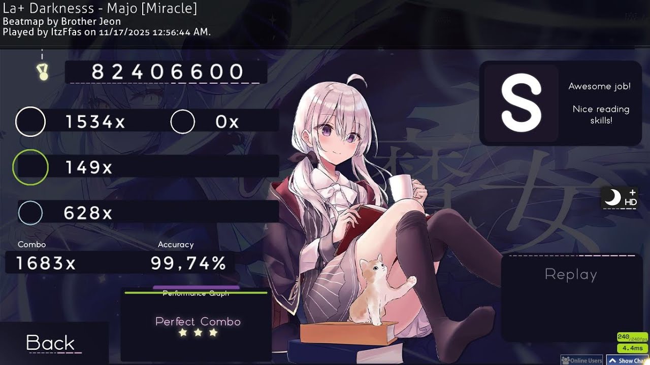 o!Catch | La+ Darknesss - Majo [Miracle] | +HD FC
