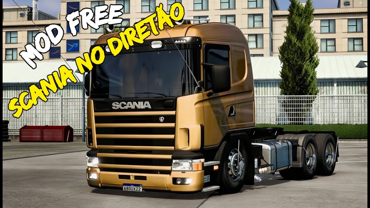 SCANIA 124T FROTAL NO DIRETÃO- MOD FREE ETS2