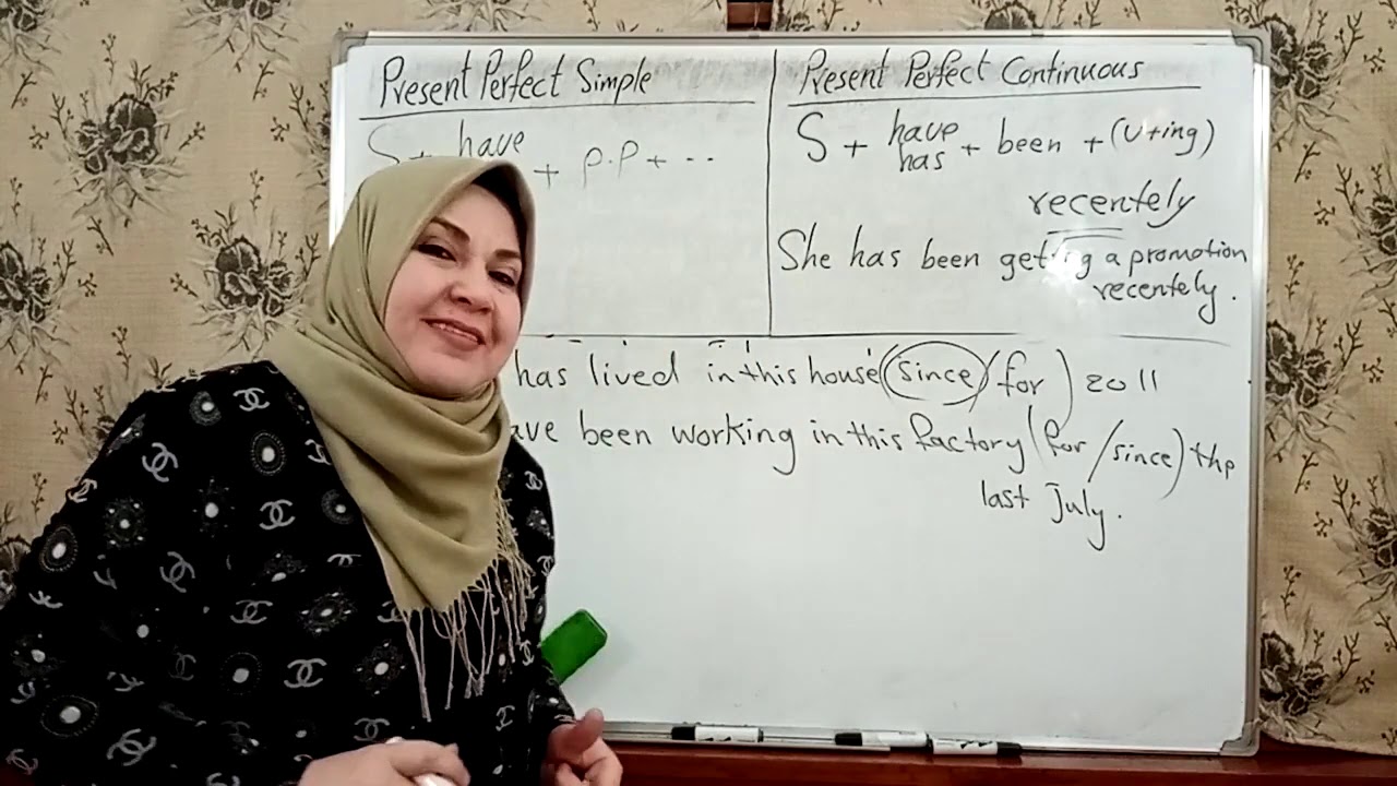 present perfect continuous // الوحدة الخامسة الموضوع الثاني