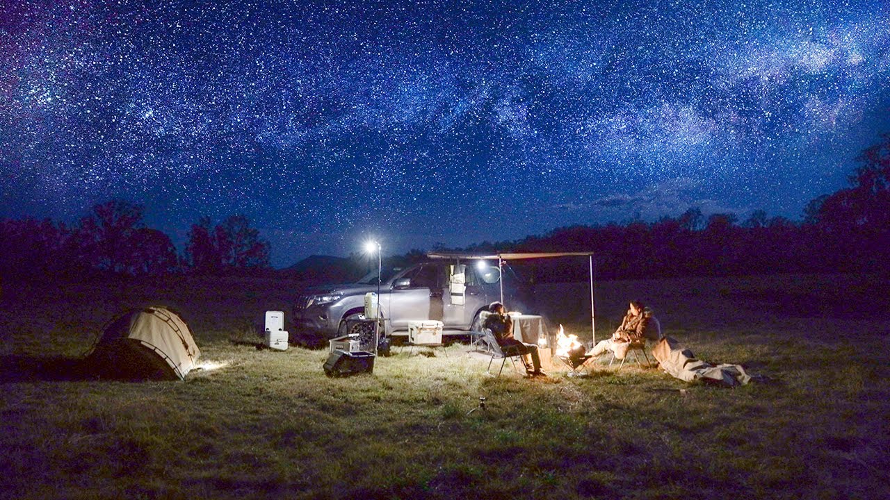 Camping with Toyota Prado 150 & ARB SWAG under full moon