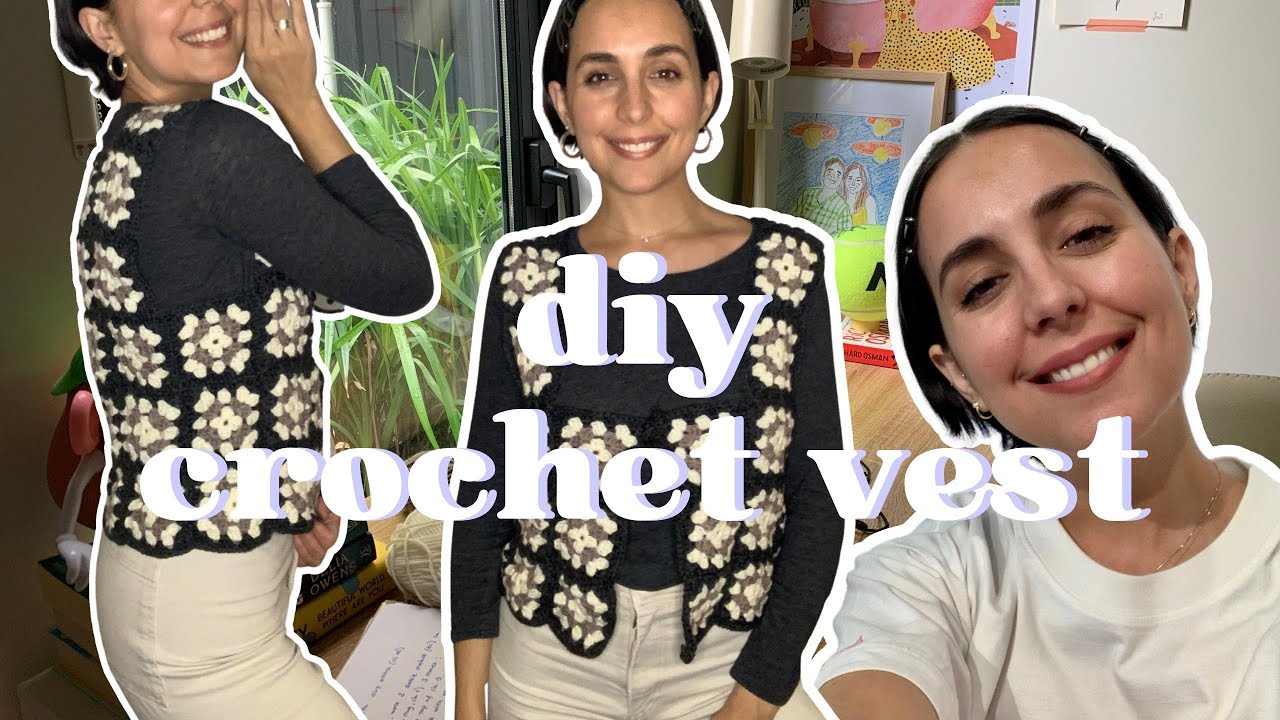 DIY CROCHET VEST || Granny square vest tutorial