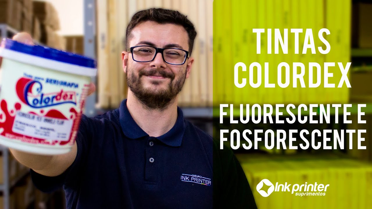 Demonstração das Tintas Fluorescente e Fosforescente Silk Screen Serigrafia da Colordex