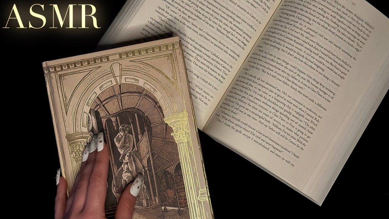 ASMR Book & Paper Sounds (No Talking) 📚 Long Nail Book Tapping, Scratching, Tracing, Page Turning