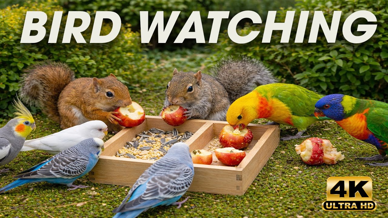 Cat TV for Cats 😺 – Calm Garden Birds 🐦 – Natural Scenes for Relaxed Indoor Cats