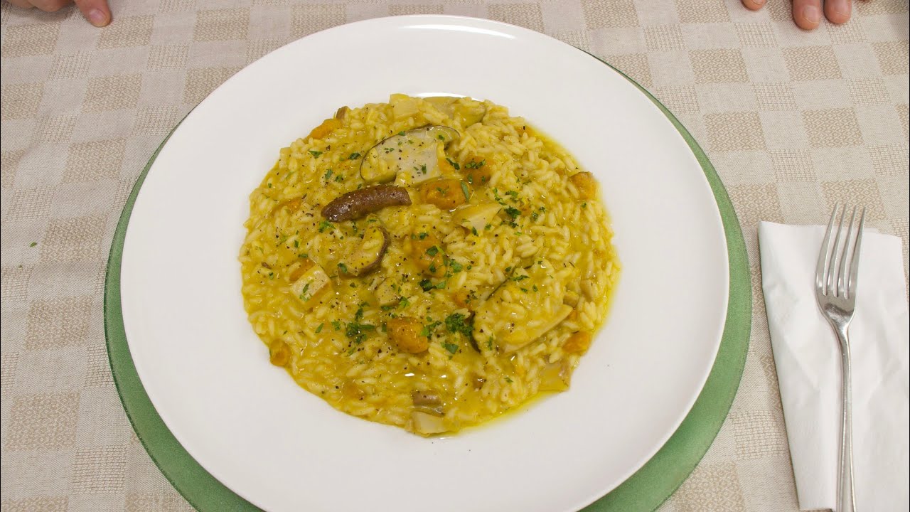 como hacer Risotto Profesional de setas y calabaza