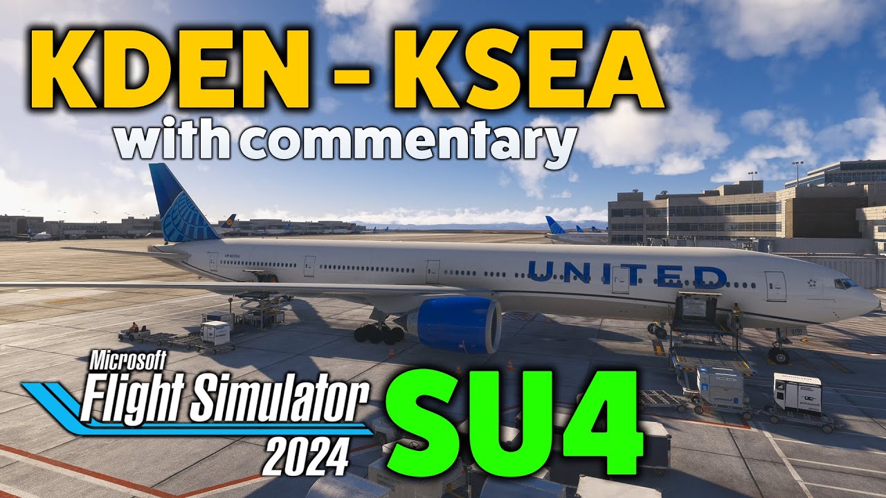 MSFS 2024 - SIM UPDATE 4 Full Flight! PMDG 777 Denver (KDEN) to Seattle (KSEA) - RTX 5090