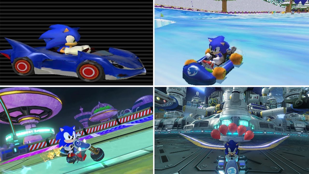 Sonic The Hedgehog in every Mario Kart Game (Character mods)